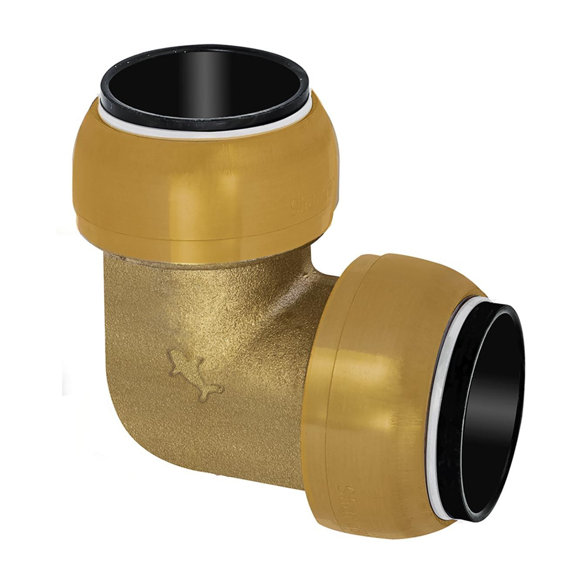 Riegler Winkelverbinder 90°, Messing, »sharkbite«, für Rohr-Außen-Ã ̧ 54 mm