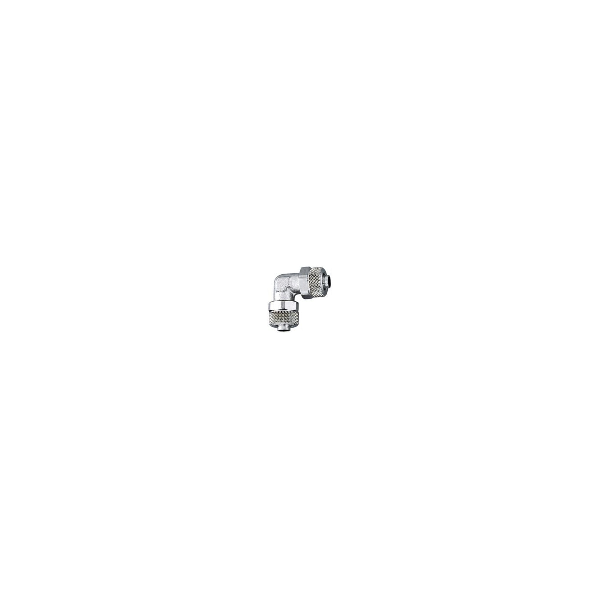 Riegler Winkelverbinder, für Schlauch 5/3 mm, SW 8, Messing vernickelt