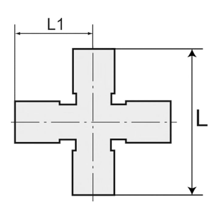 Riegler X-Steckverbindung »click-clock« Schlauch-Außen-Ã˜ 6, Messing vern.