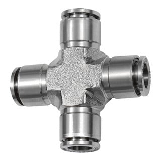 Riegler X-Steckverbindung, für Schlauch-Außen-Ã˜ 14, Edelstahl 1.4404
