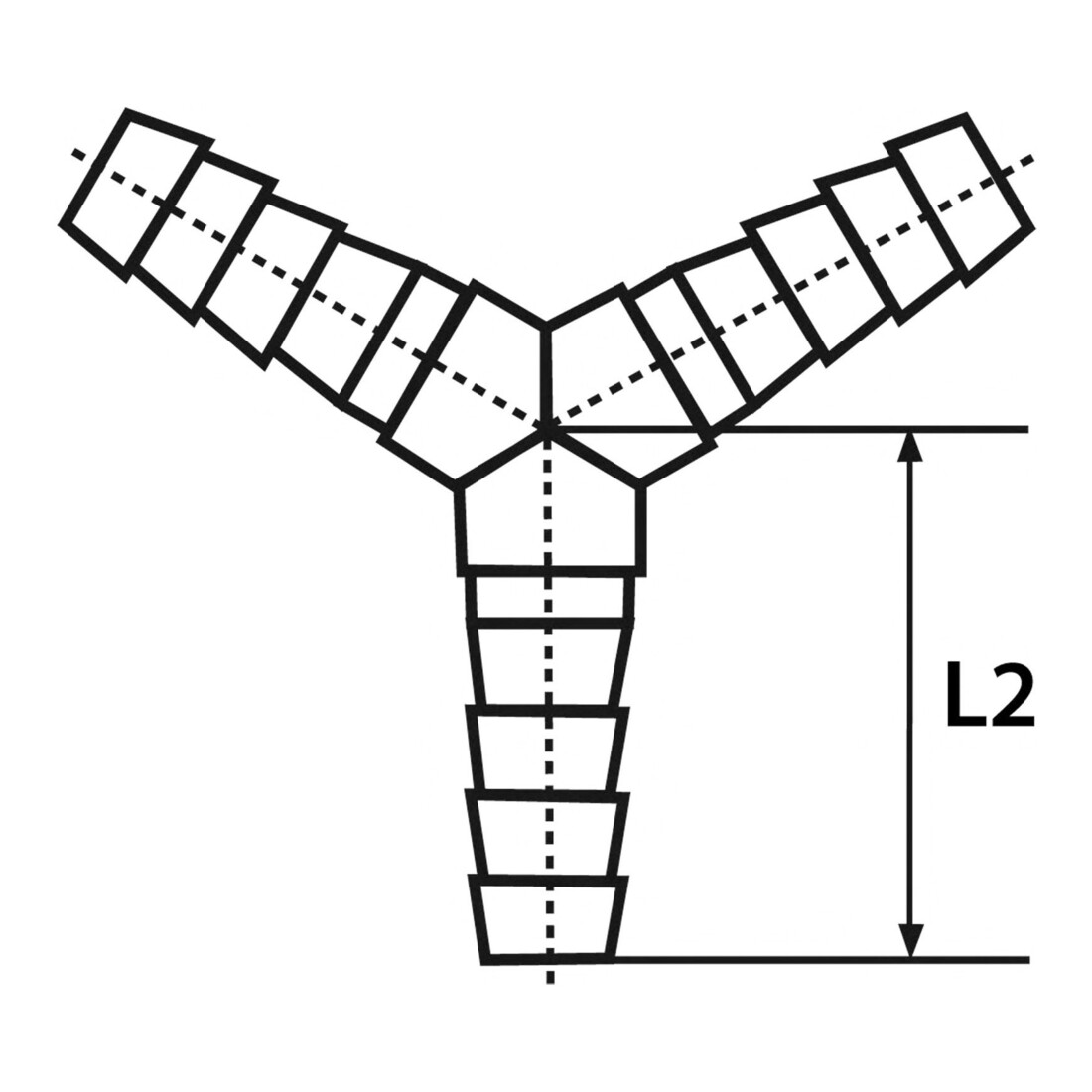 RIEGLER Y-Schlauchverbindungsstutzen, Messing