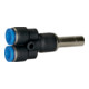 Riegler Y-Steckverbindung, Stecknippel 6 mm »Blaue Serie« mini, Schl.-Ã˜ 4-1