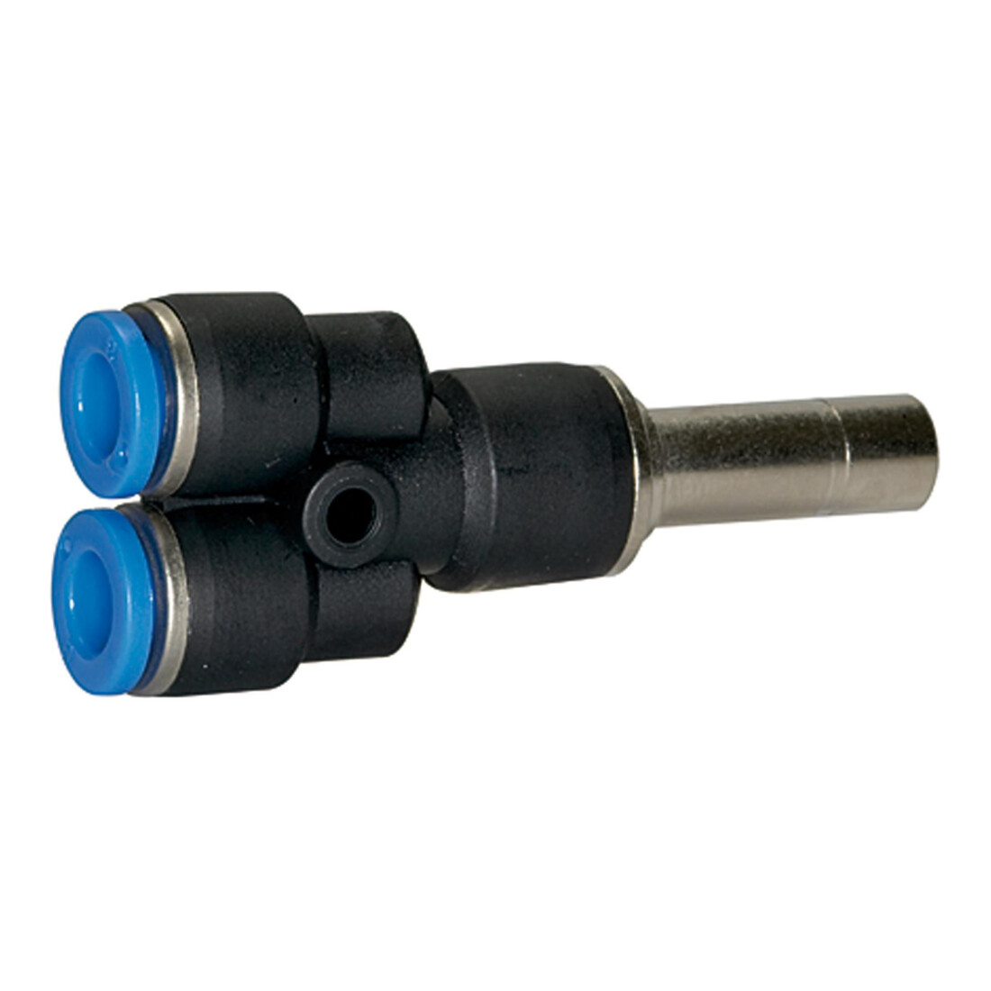 Riegler Y-Steckverbindung, Stecknippel 6 mm »Blaue Serie« mini, Schl.-Ø 4