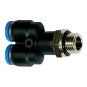 Riegler Y-Steckverschraubung »Blaue Serie«, drehbar, G 1/2 außen, Ã˜ 8 mm-1