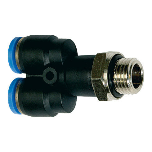 Riegler Y-Steckverschraubung »Blaue Serie«, drehbar, G 1/8 außen, Ø 10 mm