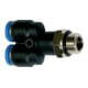 Riegler Y-Steckverschraubung »Blaue Serie«, drehbar, G 3/8 außen, Ã˜ 16 mm