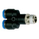 Riegler Y-Steckverschraubung »Blaue Serie«, drehbar, R 1/8 außen, Ø 6 mm