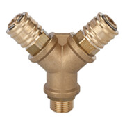 Riegler Y-Verteiler mit 2 Kupplungen, 3/8 Zoll