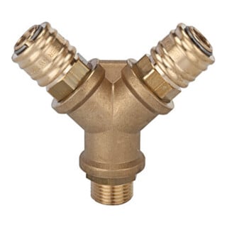 Riegler Y-Verteiler mit 2 Kupplungen, 3/8 Zoll
