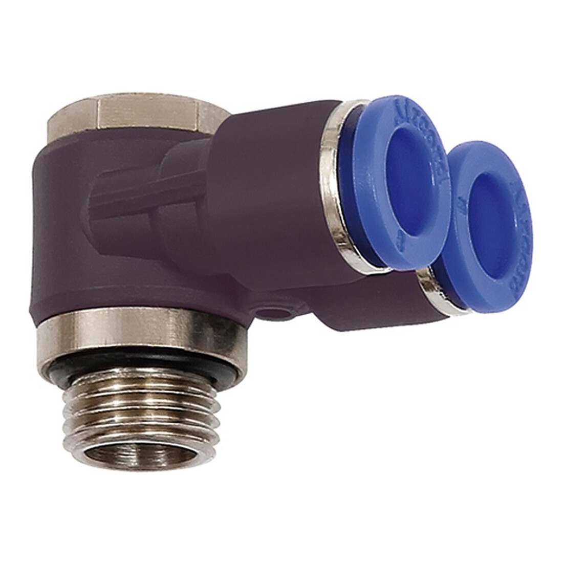 Riegler Y-Winkelsteckverschraubung »Blaue Serie«, drehbar, G 3/8 a. Ø12mm