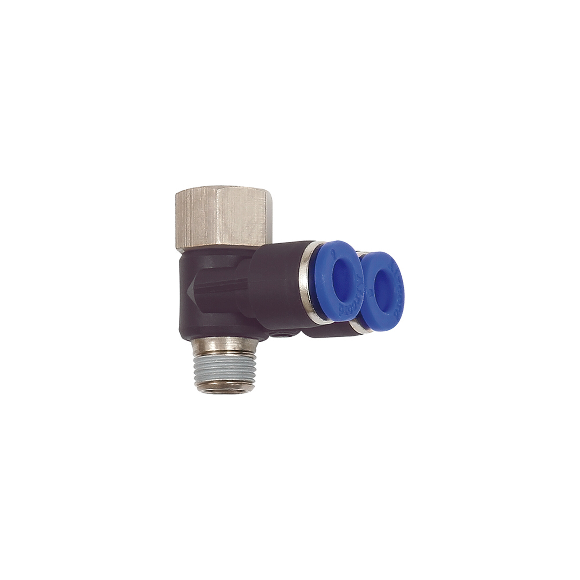 Riegler Y-Winkelsteckverschraubung »Blaue Serie« drehbar, G/R 3/8 i./a.