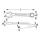 Ringmaulschlüssel 603 SW 14mm L.170mm Form B Spezialstahl HAZET