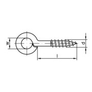 Ringschrauböse 50x20 Stahl galvanisch verzinkt-1