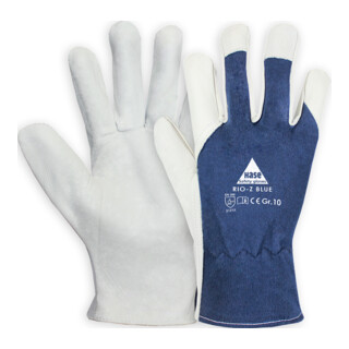 Gants d'assemblage pour lapin Rio-Z Cuir nappa de chèvre bleu Rio-Z