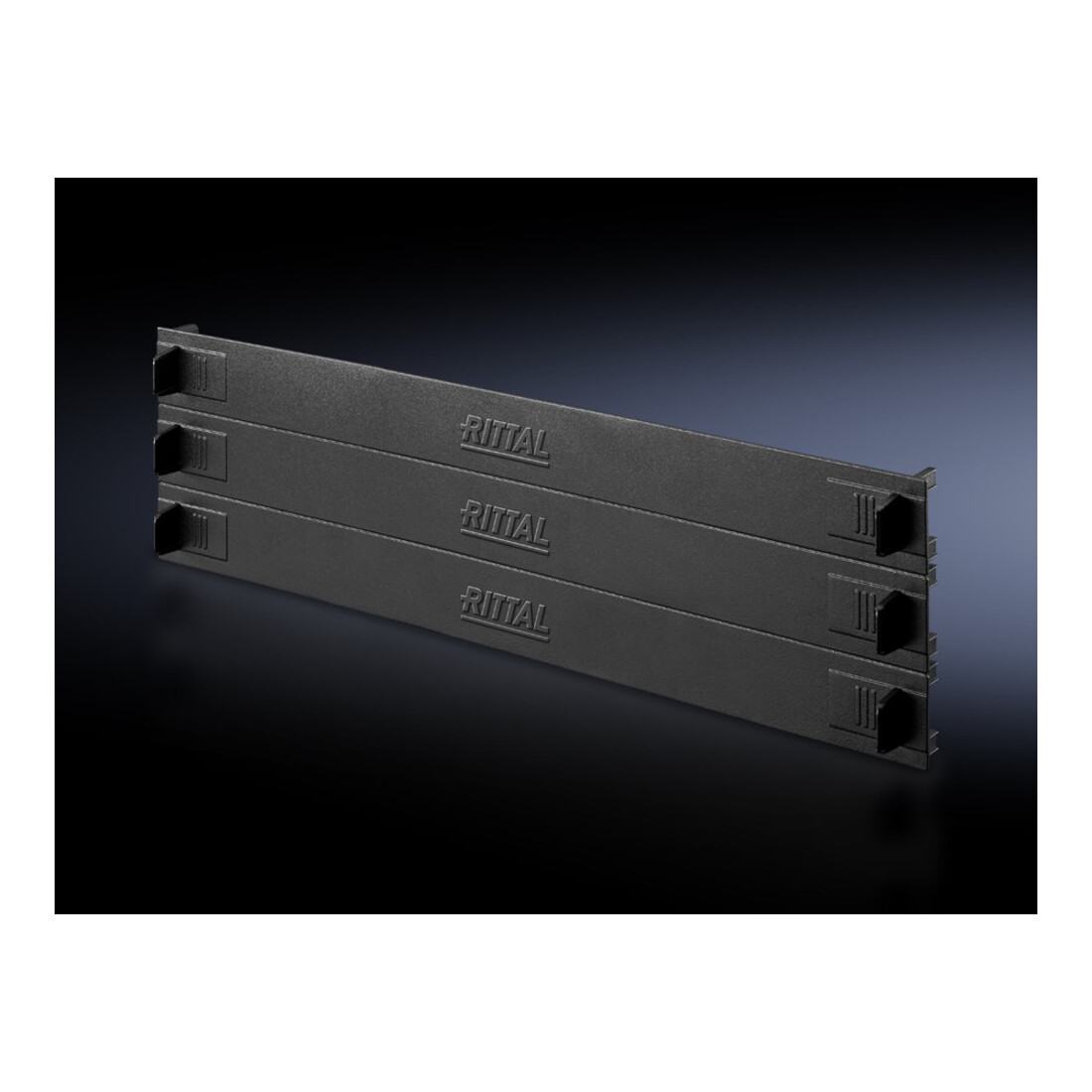 Rittal Blindpanel 3HE teilbar, RAL9005 DK 7151.305(VE3)