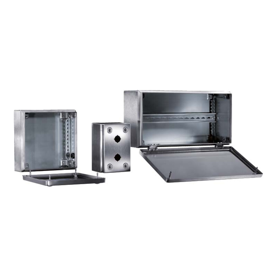 Rittal Boîtier de bouton-poussoir en acier inoxydable IP66, pour 1 bouton d=22,5 SM 2384.010