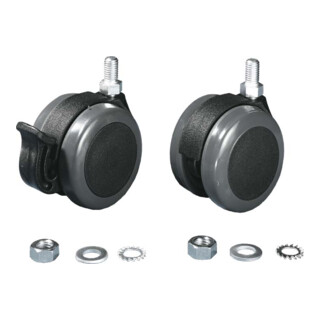 Rittal Doppel-Lenkrollen d=75mm CP 6148.000(VE1Satz)