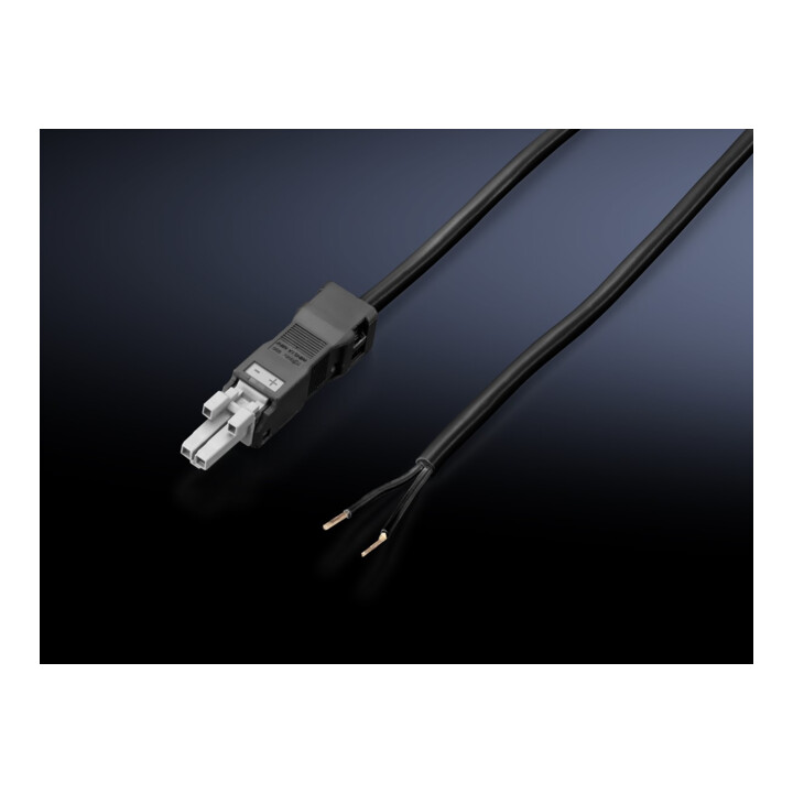 Rittal Einspeisung 2-polig DC sw 3000mm m.Stecker SZ 2500.410 (VE5)