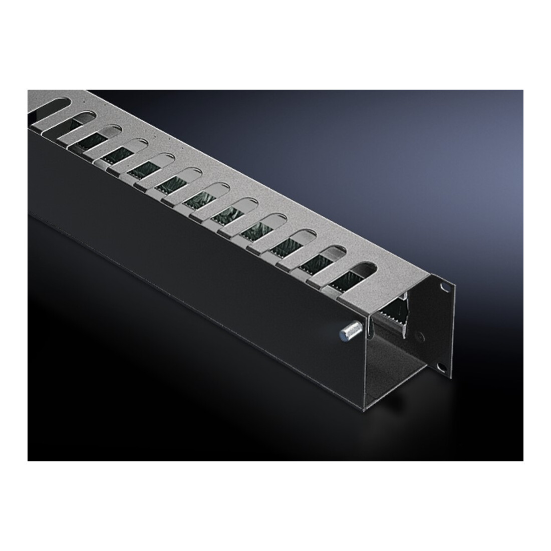 Rittal Rangierpan. 2HE RAL9005 Bürste/Kanal DK 5502.235