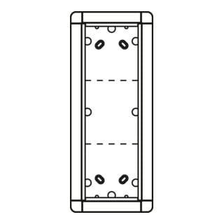 Ritto Cadre AP Portier blanc 3 fois, 133x326mm 1883370