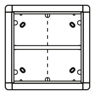 Ritto Cadre AP Portier blanc 4 fois, carré 230x230 mm 1883570