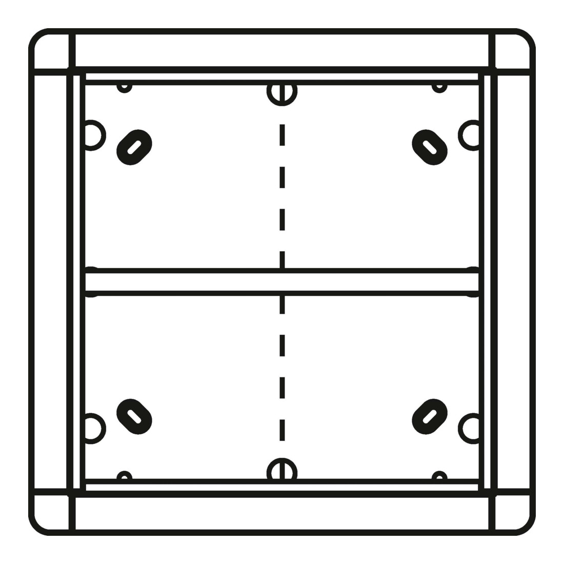 Ritto Cadre AP Portier blanc 4 fois, carré 230x230 mm 1883570