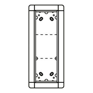 Ritto Cadre encastré Portier blanc 3 fois, 141×334 mm 1881370