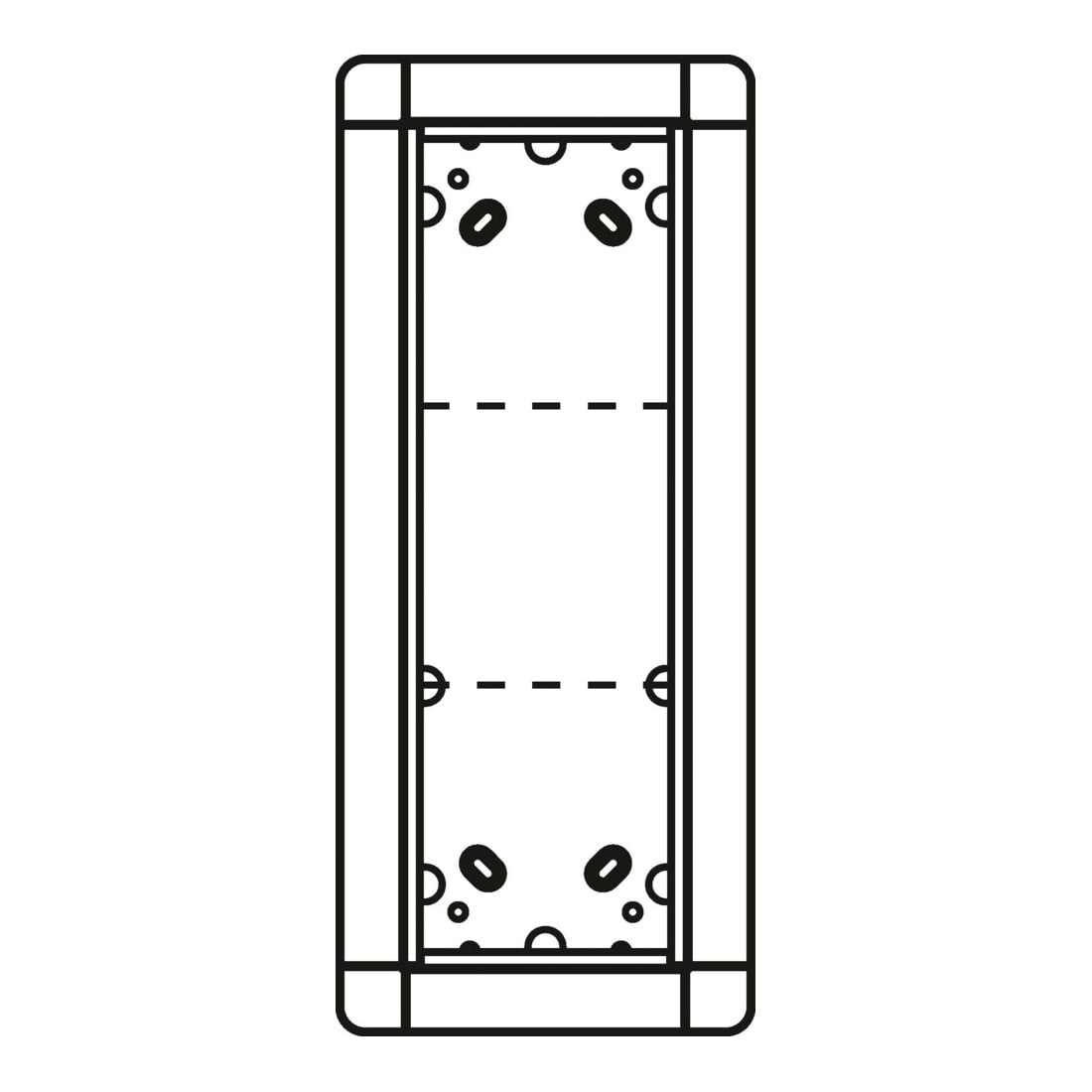 Ritto Cadre encastré Portier blanc 3 fois, 141×334 mm 1881370