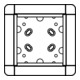 Ritto Portier AP-Rahmen ws 1-fach, 133x133mm 1883170-1