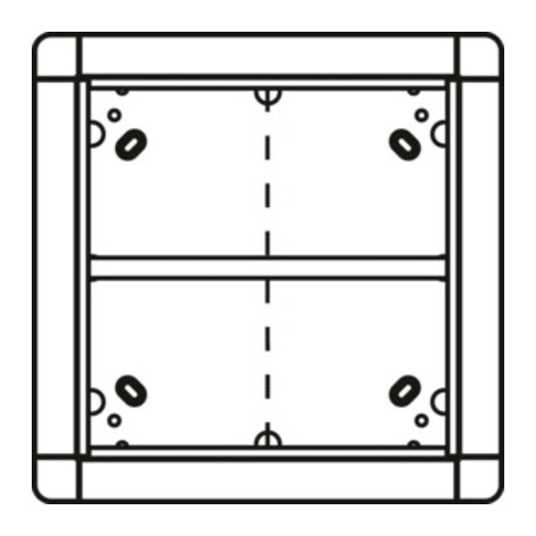 Ritto Portier UP-Rahmen ws 4-fach,qua 238x238mm 1881570