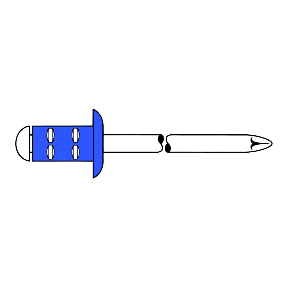Rivet POP PolyGrip® tige de rivet d x l 3,2 x 11 mm acier / acier 100 un. GESIPA