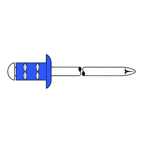 Rivet POP PolyGrip® tige de rivet d x l 4,8 x 10 mm acier / acier 500 un. GESIPA