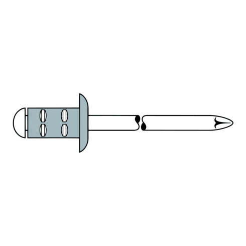 Rivet POP PolyGrip® tige de rivet d x l 4 x 10 mm aluminium / acier inoxydable 5