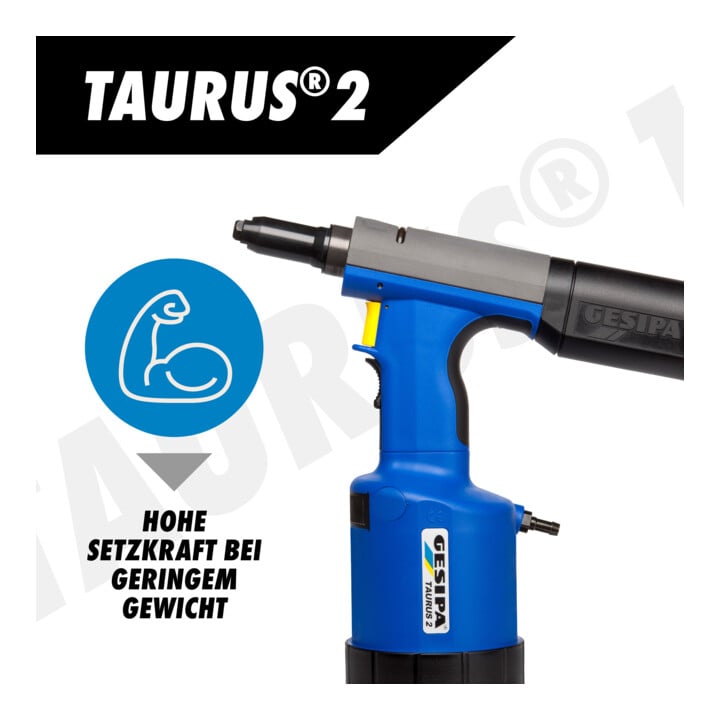 Riveteuse d'écrous aveugles TAURUS® 2 pression de service 5 - 7 bars GESIPA
