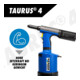 Riveteuse d'écrous aveugles TAURUS® 4 pression de service 5 - 7 bars GESIPA