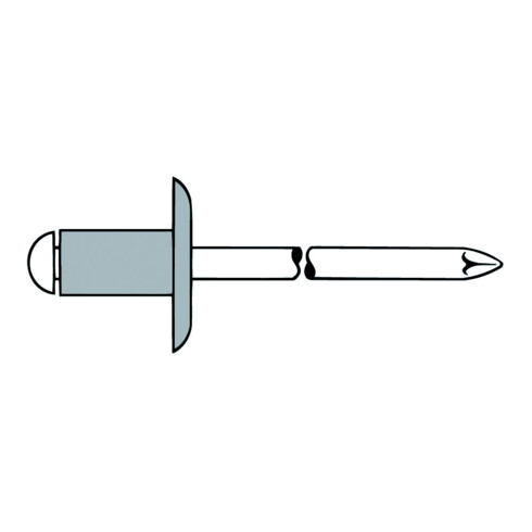 Rivets aveugles Gesipa Alu/Nirosta grande tête 5 x 25 K 14