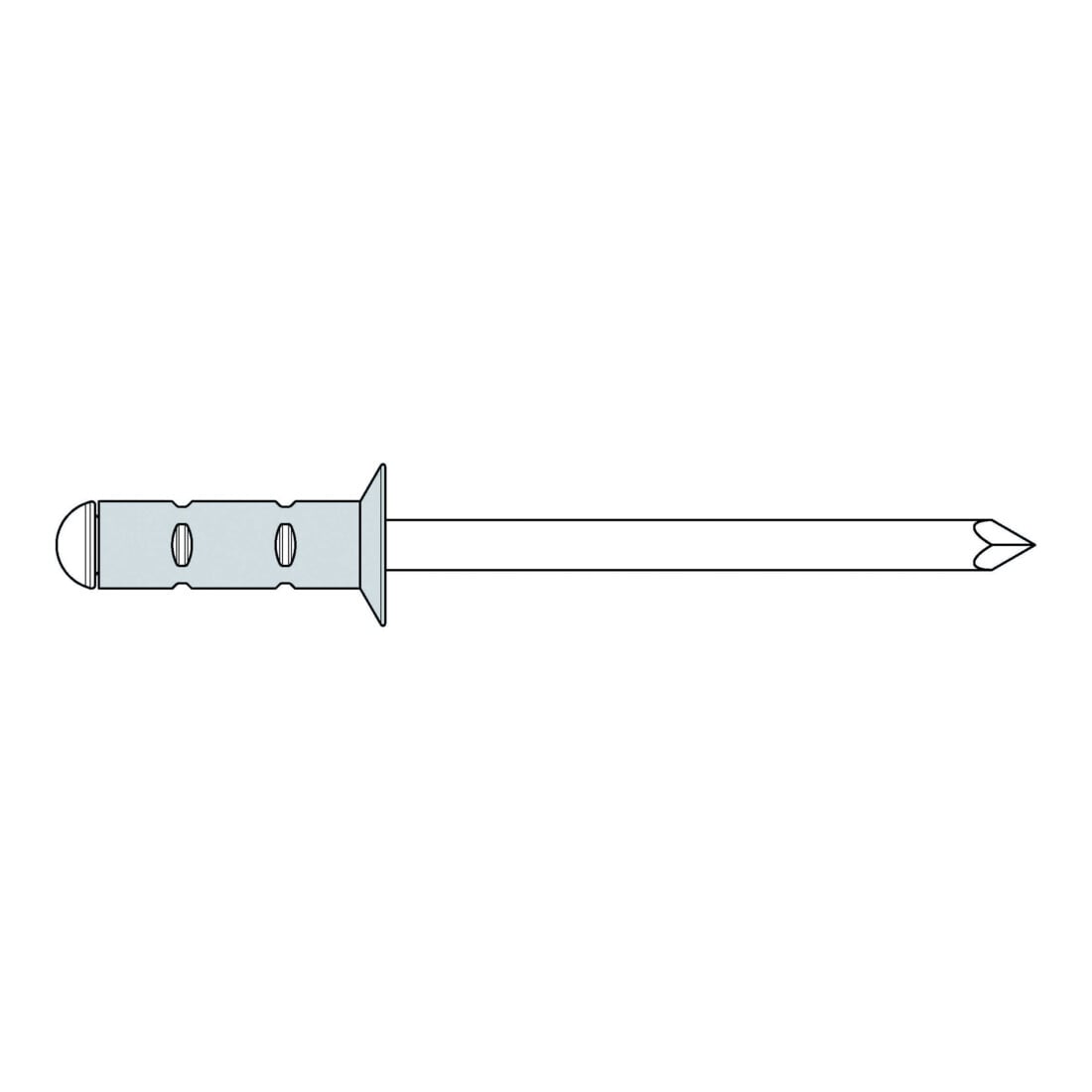 Rivets aveugles Gesipa PolyGrip Alu/Acier Tête fraisée 3,2 x 6