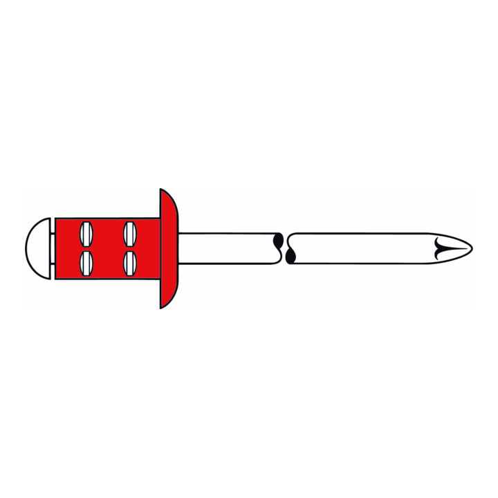 Rivets aveugles Gesipa PolyGrip Alu/Nirosta 3,2 x 8 RAL 9010 Blanc pur