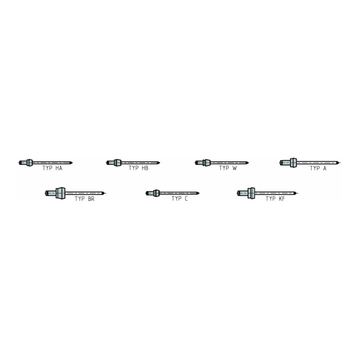 Rivets aveugles Gesipa profil de serrage aluminium/acier 4 x 7 Type : A
