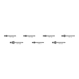 Rivets aveugles Gesipa profil de serrage aluminium/acier 4 x 7 Type : C