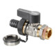 Robinet à boisseau sphérique KFE Oventrop Optiflex pour passage solaire DN 15, nickelé-3
