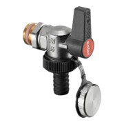 Robinet à boisseau sphérique KFE Oventrop Optiflex pour Solar DN 15 équerre, nickelé