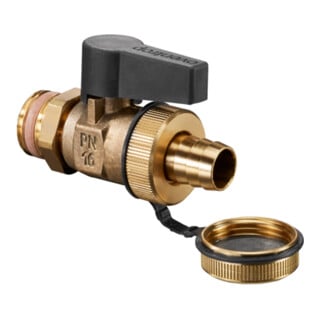 Robinet à boisseau sphérique OVOptiflex 1/2AG Raccord de tuyau, capuchon, laiton, laiton, raccord laiton