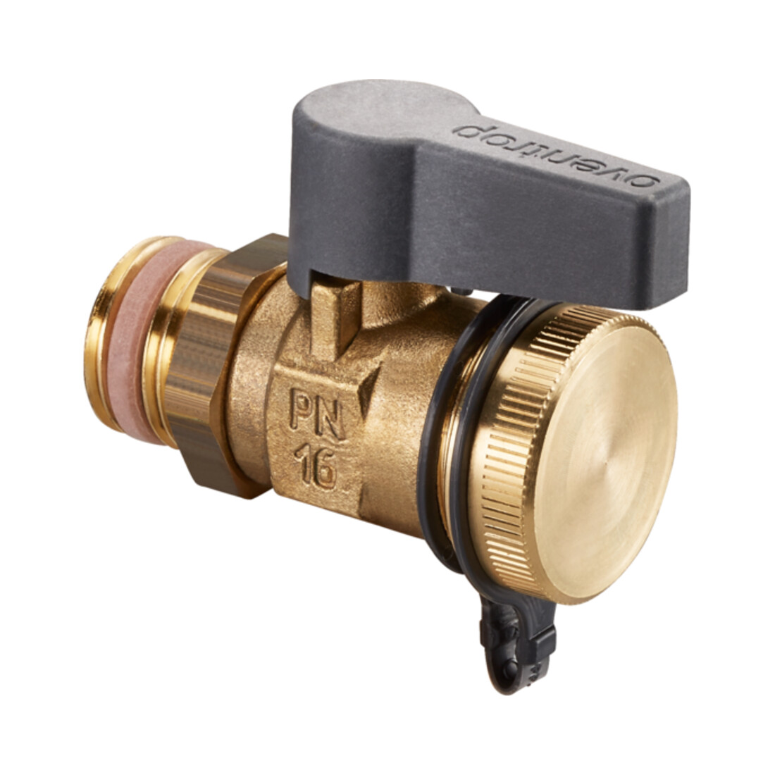 Robinet à boisseau sphérique OVOptiflex,DN10,3/8AG avec bouchon d'étanchéité, laiton