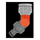 Robinet coudé SB GARDENA pour robinet d'eau de 26,5 mm (G 3/4) avec filetage de 33,3 mm (G 1), pour robinet d'eau de 21 mm (G 1/2) avec filetage de 26,5 mm (G 3/4)