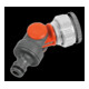 Robinet coudé SB GARDENA pour robinet d'eau de 26,5 mm (G 3/4) avec filetage de 33,3 mm (G 1), pour robinet d'eau de 21 mm (G 1/2) avec filetage de 26,5 mm (G 3/4)
