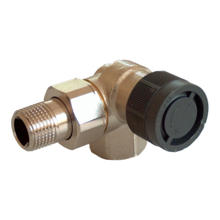 Robinet thermostatique OVENTROP série A DN10, R 3/8, PN10, coudé à angle droit