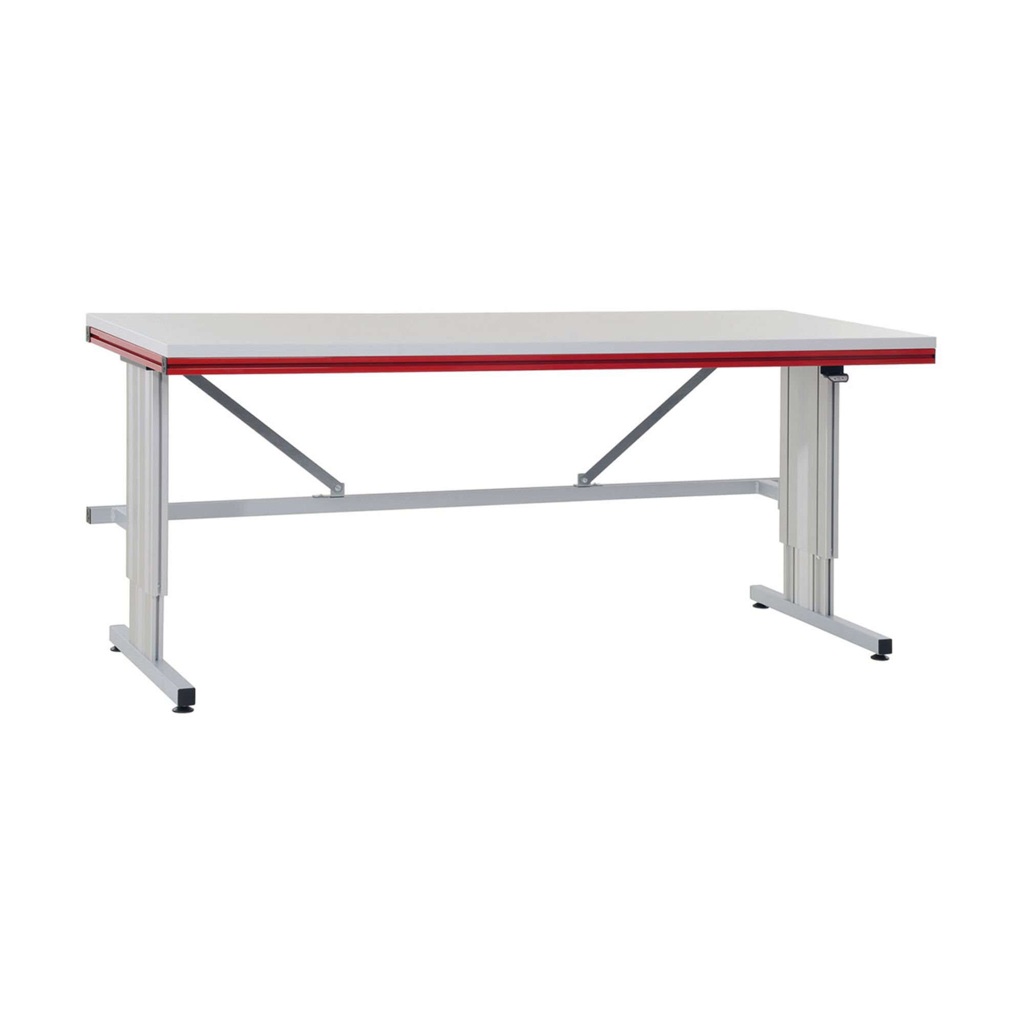 Rocholz Grundtisch mit Elektrohöhenverstellung SYSTEM FLEX 1200x800x720-1120 mm RAL9006/3003