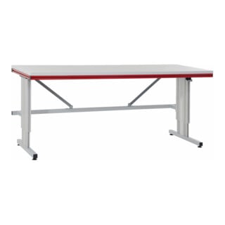 Rocholz Grundtisch mit Elektrohöhenverstellung SYSTEM FLEX 1600x800x720-1120 mm RAL9006/3003