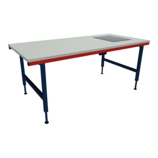Rocholz Pack- und Arbeitstisch mit Waage SYSTEM 2000 2000x920x710-960 mm höhenverstellbar durch Motor